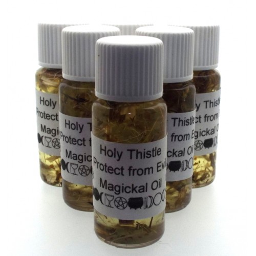 10ml Holy Thistle Herbal Spell Oil Protect From Evil